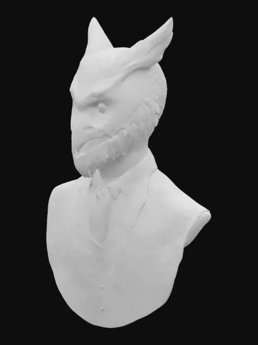 3D model for Agent 47 vs The Court of Owls: Silent Hunt"
Design:
Agent 47 stands beneath a giant looming owl mask symbol, with talon marks slashed across the chest fabric print. Minimal detailing on 47—just silhouette, red tie glinting.
Style: Matte black-on-black print with glossed owl mask, subtle red accent.
Tagline: “Beware the Talons”