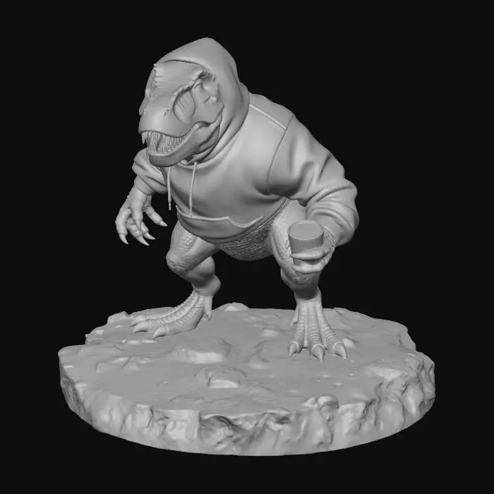 3D model for Hoodie Rex and the Neon Cup