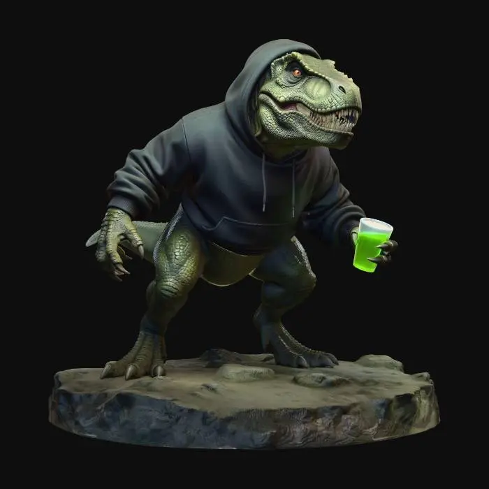 3D model for Hoodie Rex and the Neon Cup