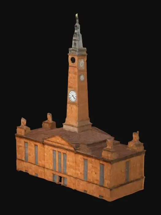 3D model for Architectural Sketch of a Civic Building