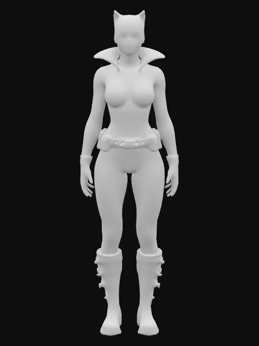 3D model for Cat woman combinaison en cuir