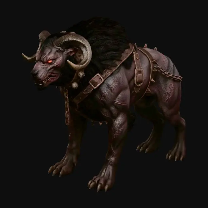 3D model for Crimson-Eyed hell hound