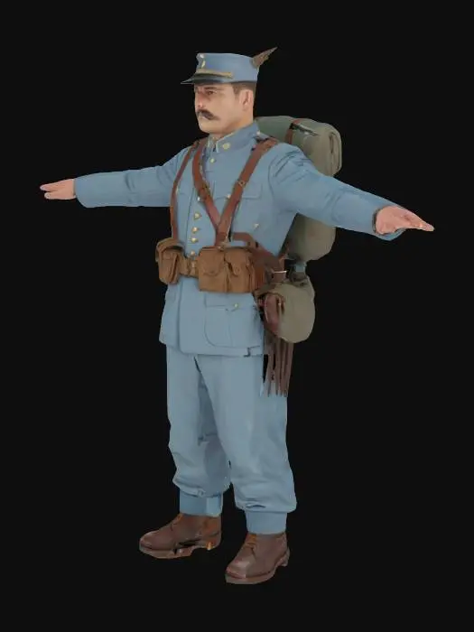 3D model for WWI Infantryman Model