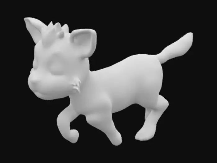 3D model for Cute Cartoon Fawn