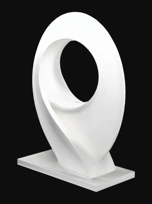 3D model for modern organic display sign or an exhibition, white

