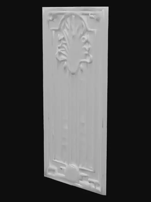 3D model for Beautiful verdigris art deco plaque, vertical, art deco design