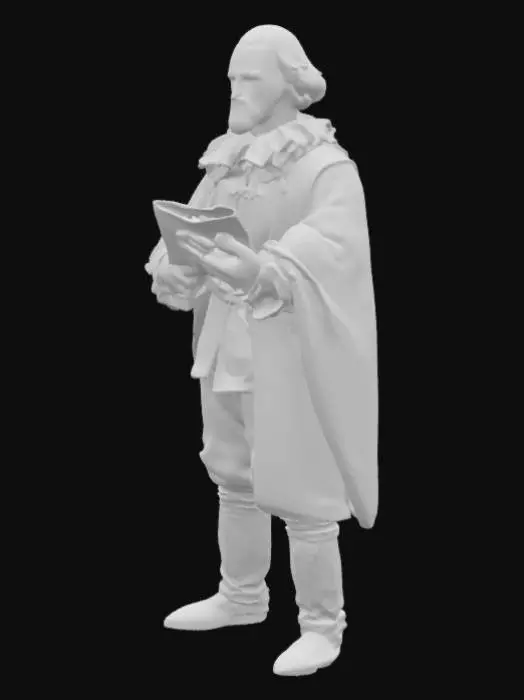 3D model for Shakespeare commediografo del 1600, figura intera