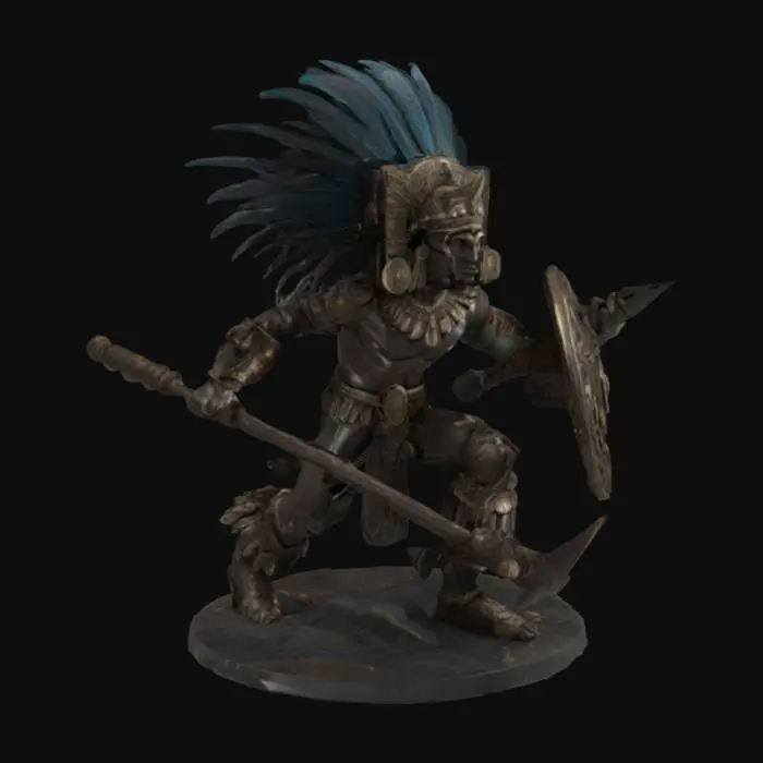 3D model for Aztec Warrior Statue
