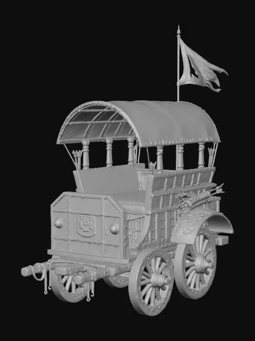 3D model for Medieval Battle Wagon