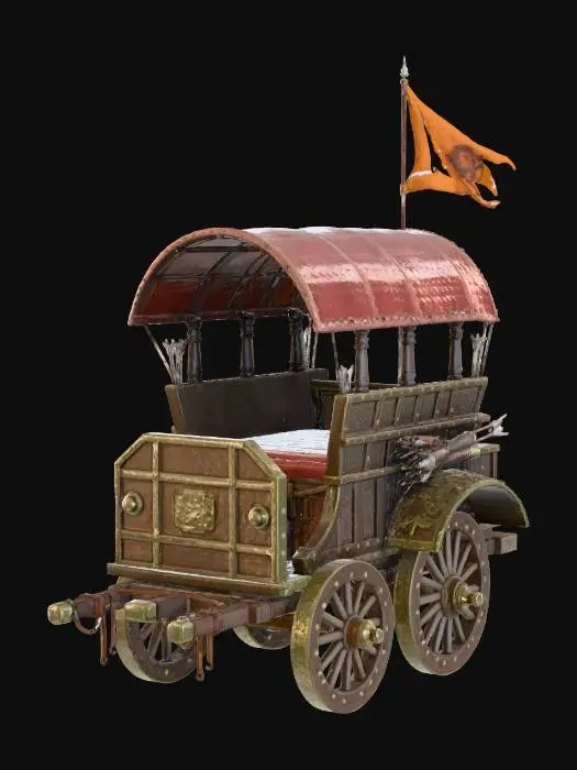 3D model for Medieval Battle Wagon