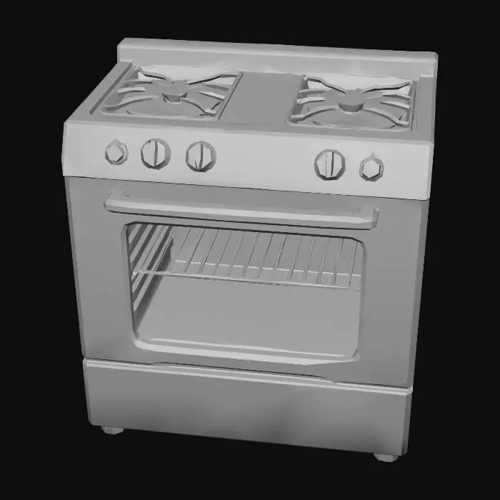 3D model for Rusty stove Oven