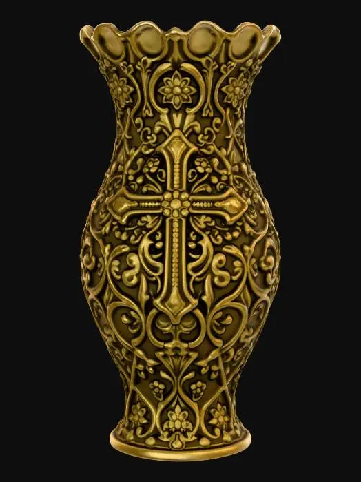 3D model for Golden Elegance Vase