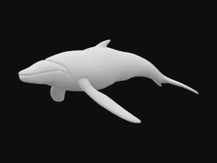 3D model for Ultrarealistic cybernetically-enhanced Humpback Whale