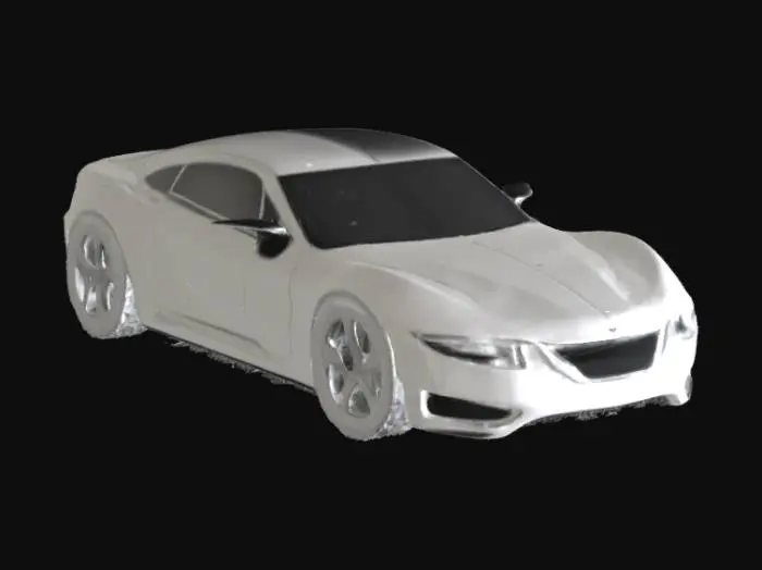 3D model for Futuristic Speedster, #SketchTo3D#