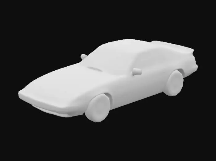 3D model for 1986 mazda rx-7 in the color blue