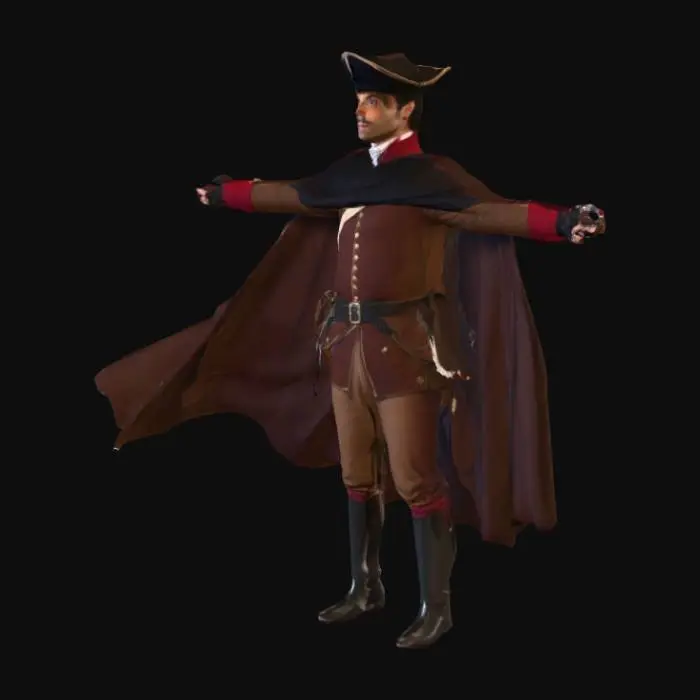 3D model for Heroic Pistolier