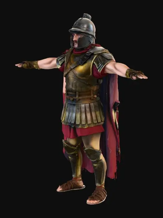 3D model for Roman Warrior in Armor. no weapons