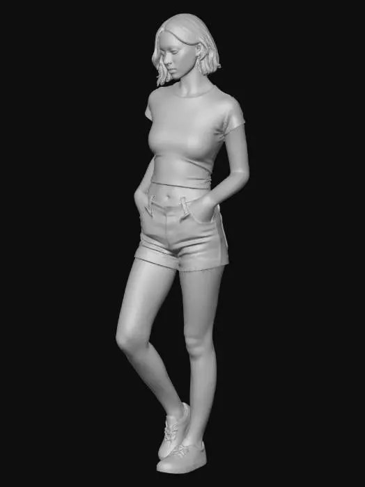 3D model for Pastel Stripes and Denim