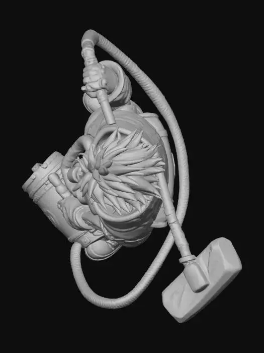 3D model for Steampunk Warrior