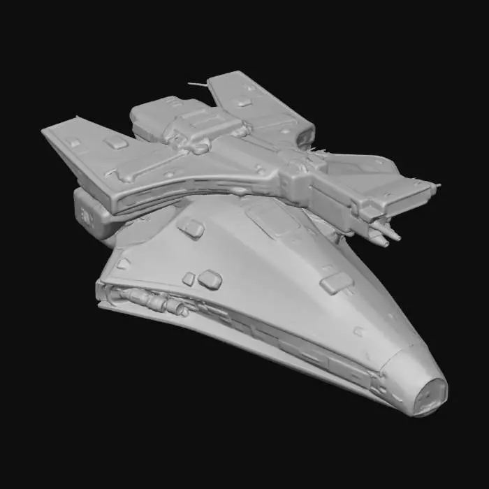 3D model for Crimson Striped Starfighter