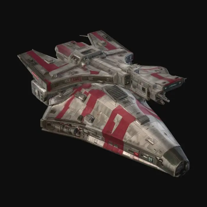3D model for Crimson Striped Starfighter