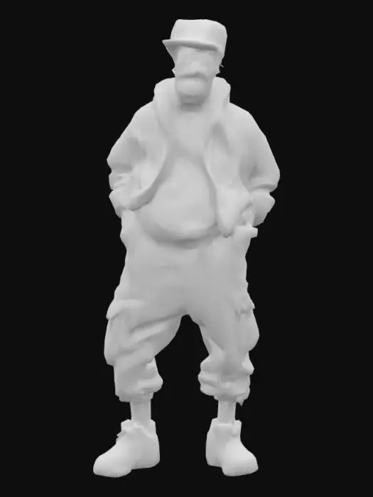 3D model for rap tarzında sokağı yansıtan çarpıcı keko bir karakter tasarımı