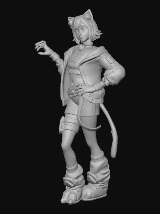 3D model for Catgirl Gamer