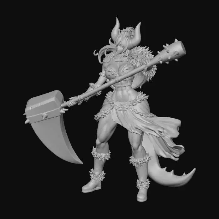 3D model for Bowsette Warrior