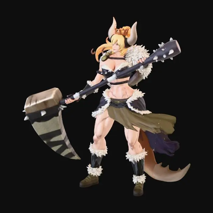 3D model for Bowsette Warrior