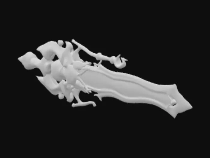 3D model for mystic bone weapon , Stylized, #ChronoForgeWeapon#, Fantasy,, Anime,  Steampunk, Highly Detailed