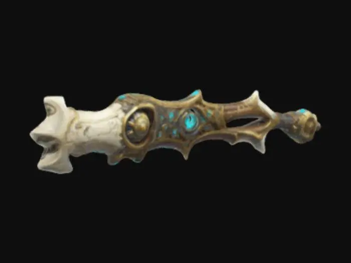 3D model for mystic bone weapon , Stylized, #ChronoForgeWeapon#, Fantasy,, Anime,  Steampunk, Highly Detailed