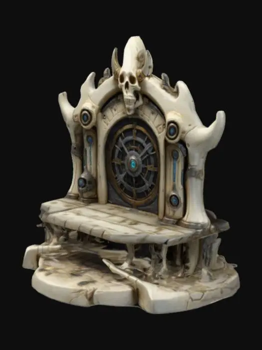 3D model for bone alter, Stylized, Sci-Fi, Medieval, Anime, Fantasy, Steampunk, Highly Detailed, #ChronoForgeWeapon#