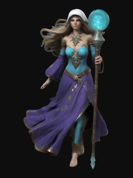 3D model for Arcana Sorceress of Melee, #women#