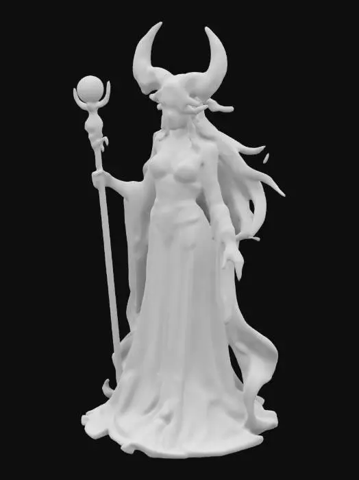 3D model for Taurus priestess, anime style, NPR, #women#