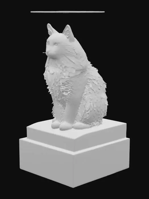 3D model for Majestic Feline Sculpture