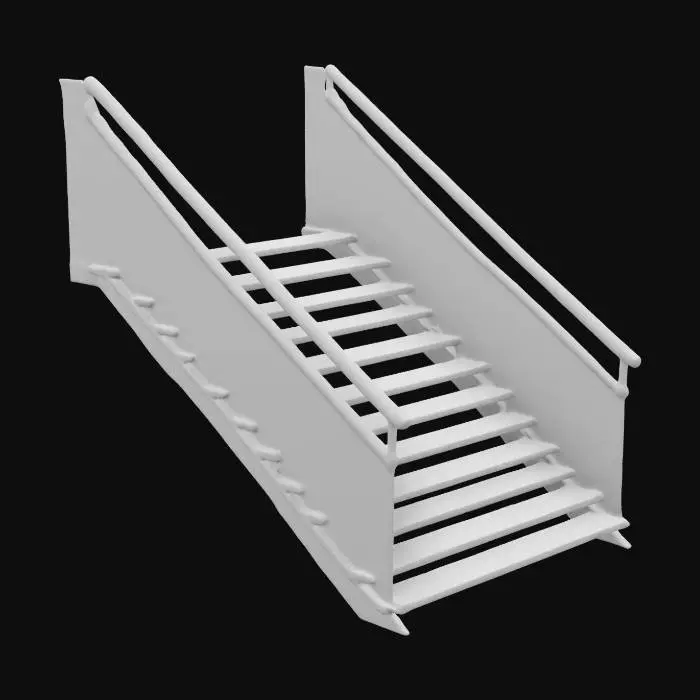 3D model for ULTRA DETAILED MODERN GLASS STAIRCASE
