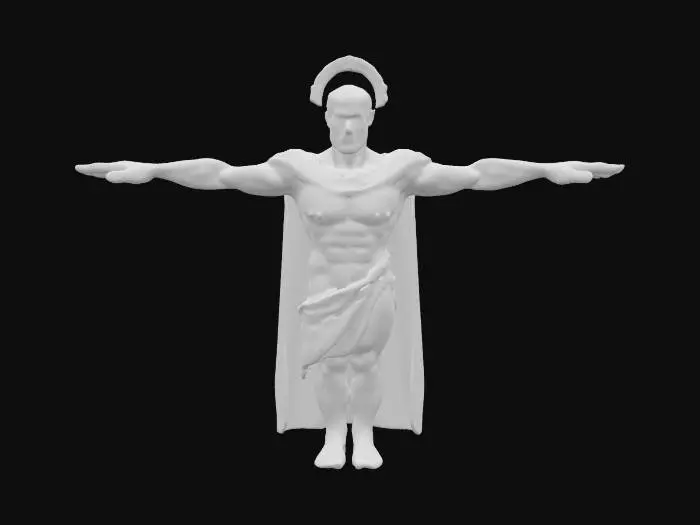 3D model for Greek God Olympus, Ultra-Realistic fantasy artist T-pose , Highly Detailed