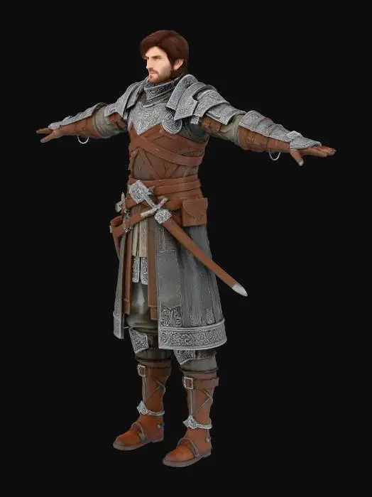 3D model for Warrior Stance