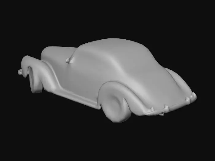 3D model for 1940s American Ruby Red Coupe car