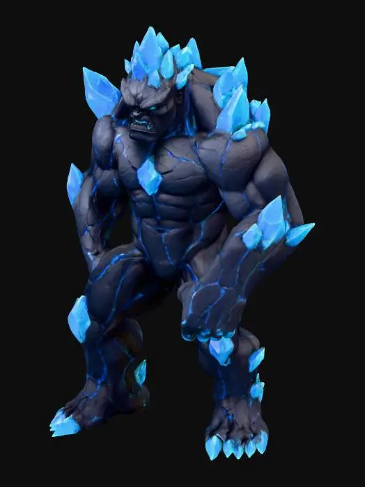 3D model for Crystal Golem Behemoth Warrior