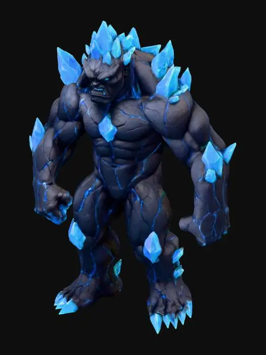 3D model for Crystal Golem Behemoth Warrior