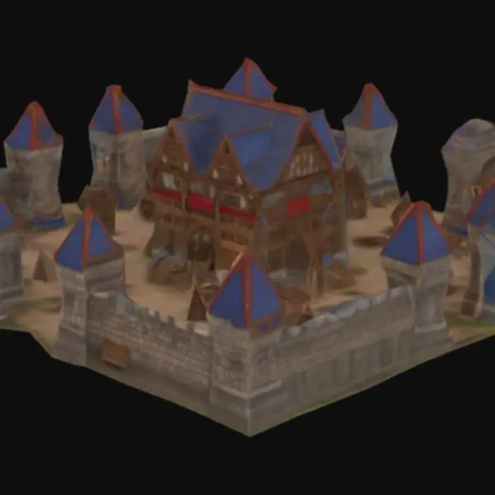 3D model for Medieval military barrack