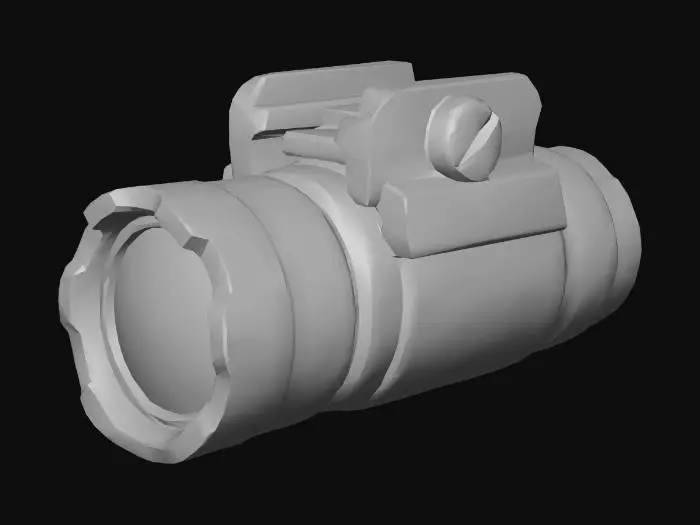 3D model for Rail-Mount Tactical Flashlight