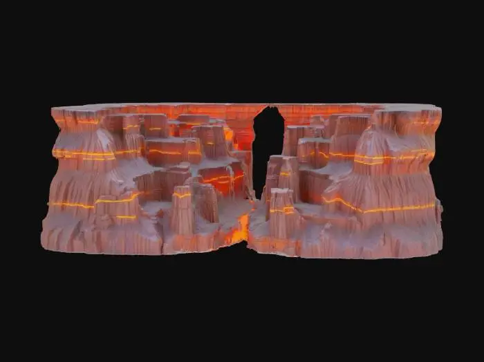 3D model for [Arizona] a meticulously detailed Grand Canyon model with LED neon accents, #AroundTheWorld#