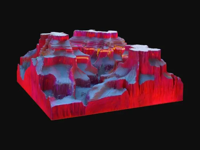 3D model for [Arizona] a meticulously detailed Grand Canyon model with LED neon accents, #AroundTheWorld#