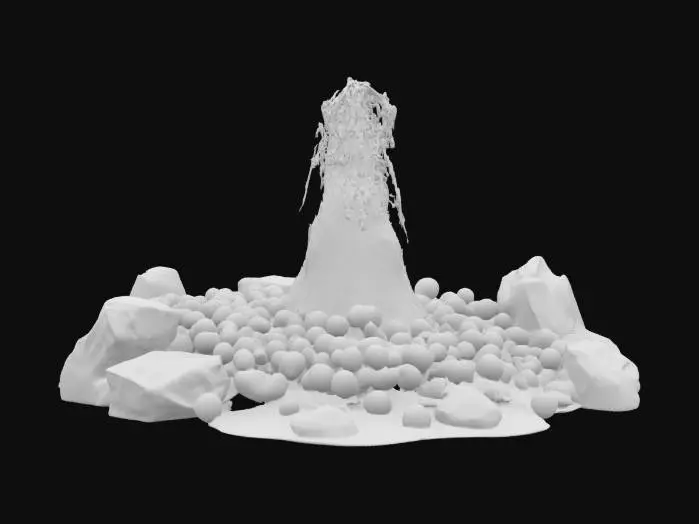 3D model for [Wyoming] a meticulously detailed and accurate geyser in Yellowstone National Park that appears like a children's ball pit, #AroundTheWorld#