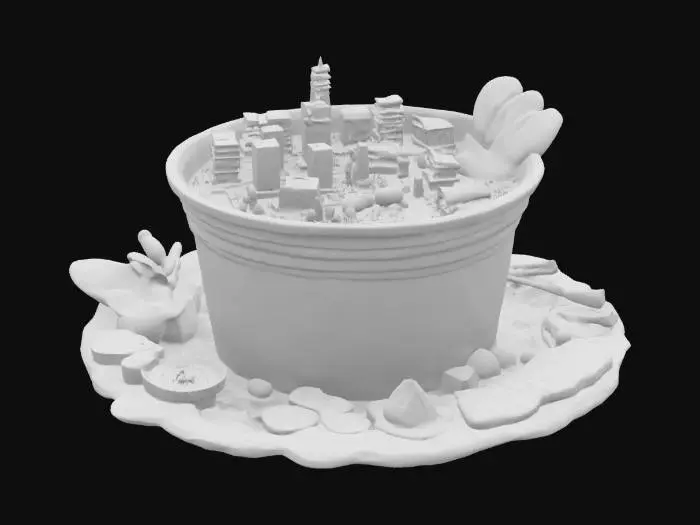 3D model for [Beijing, China] Noodle Cityscape, #AroundTheWorld#
