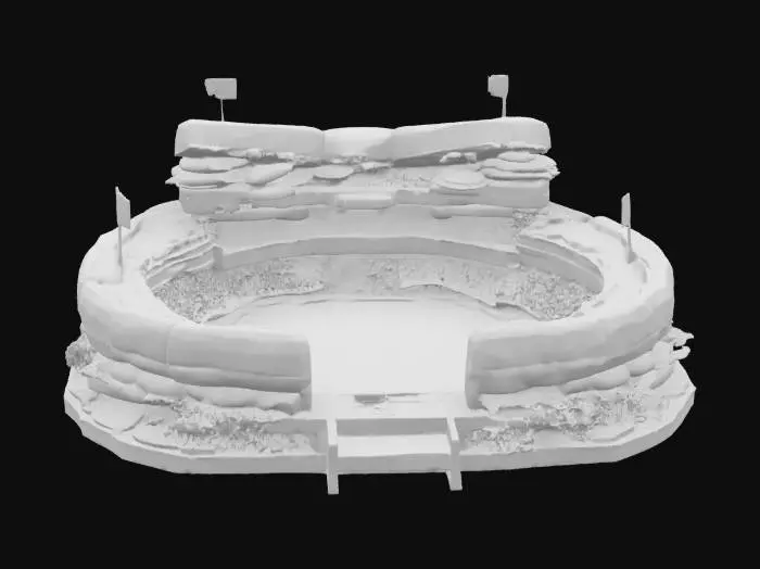3D model for [Brazil] a Brazilian World Cup Soccer stadium made entirely out of sandwiches, #AroundTheWorld#