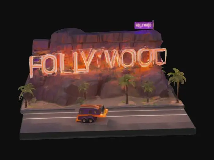 3D model for [California] Neon Hollywood Dreams, #AroundTheWorld#
