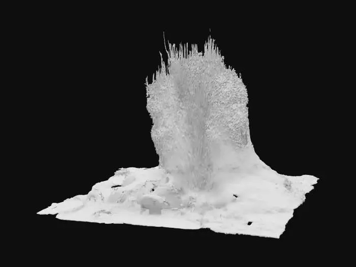 3D model for [Yellowstone National Park] a vibrant neon LED glowing erupting geyser in yellowstone national park, #AroundTheWorld#